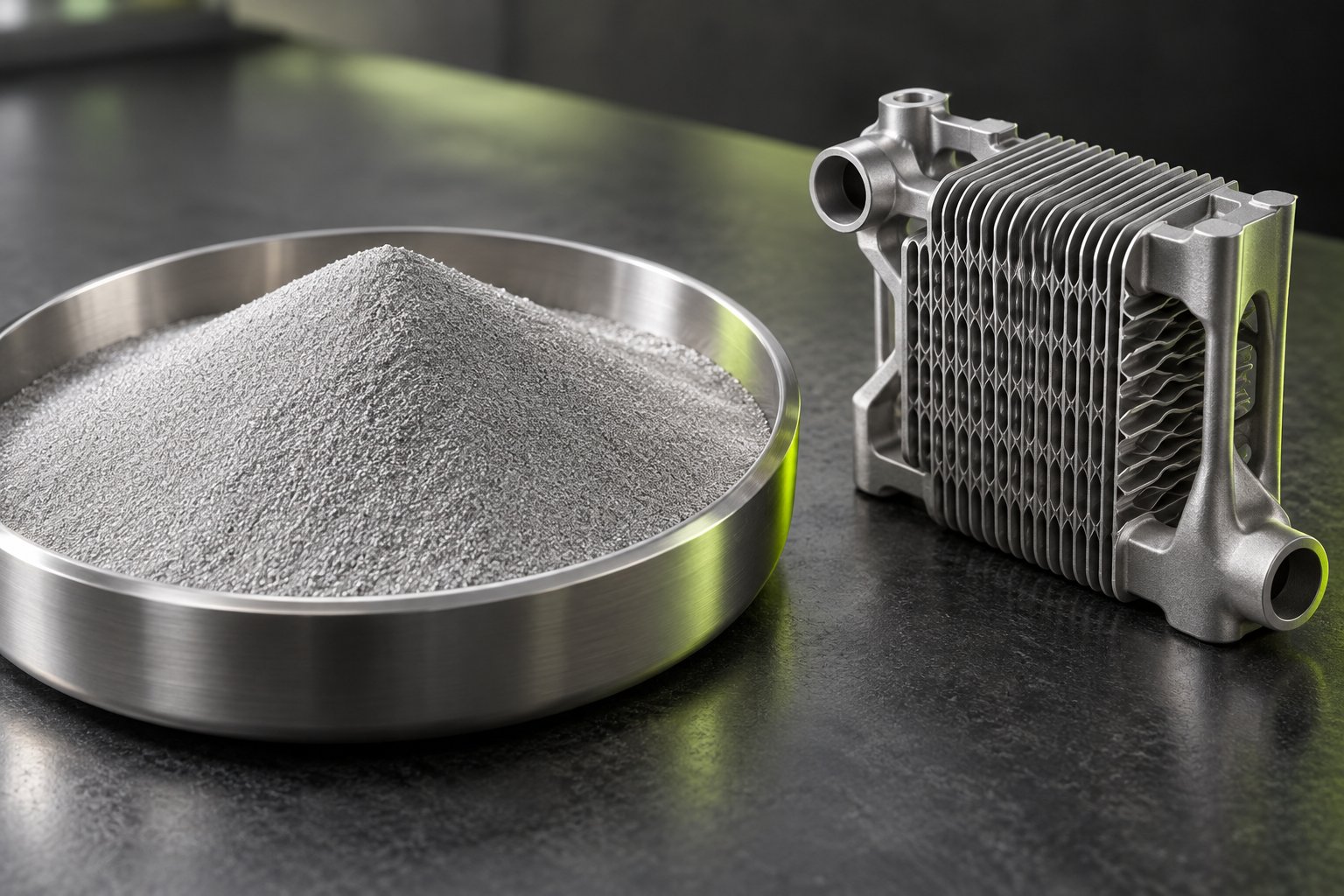 AI-generated aluminium material illustration