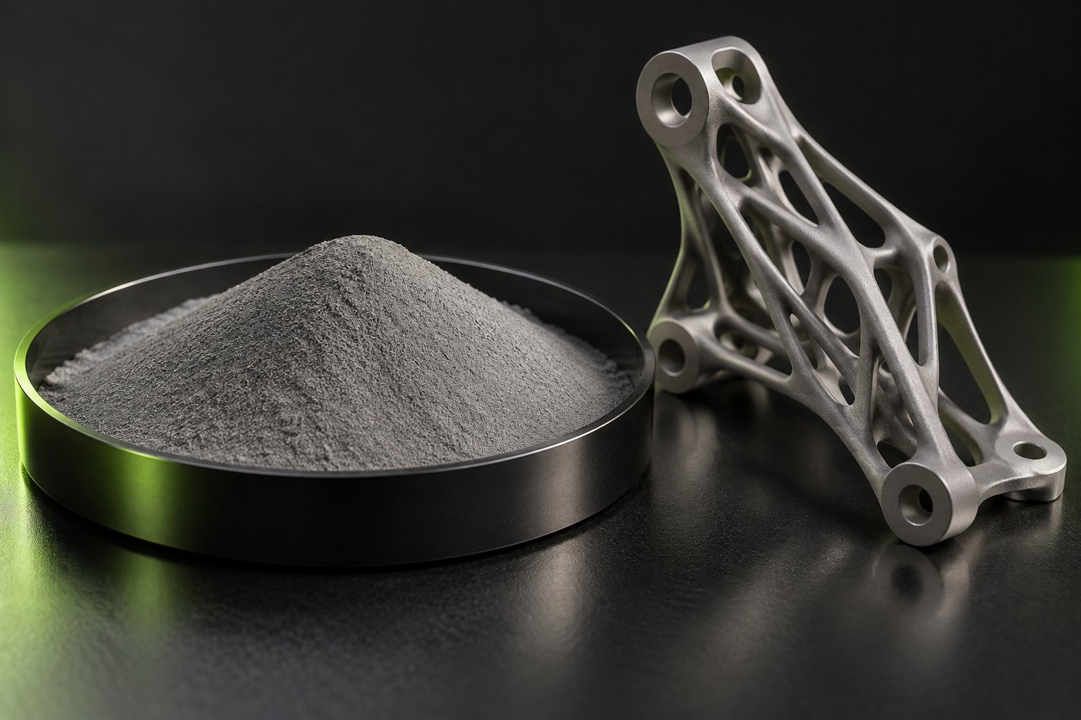 AI-generated titanium material illustration
